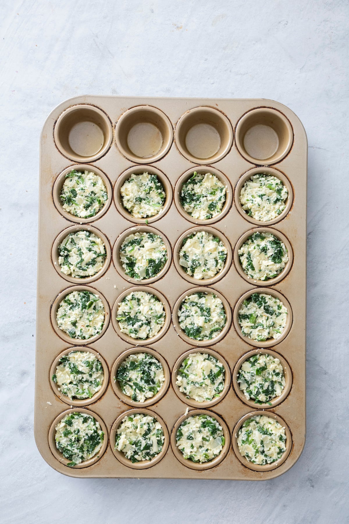 unbaked spinach ricotta bites