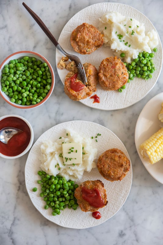 Cheesy Turkey Meatloaf Bites from Weelicious.com