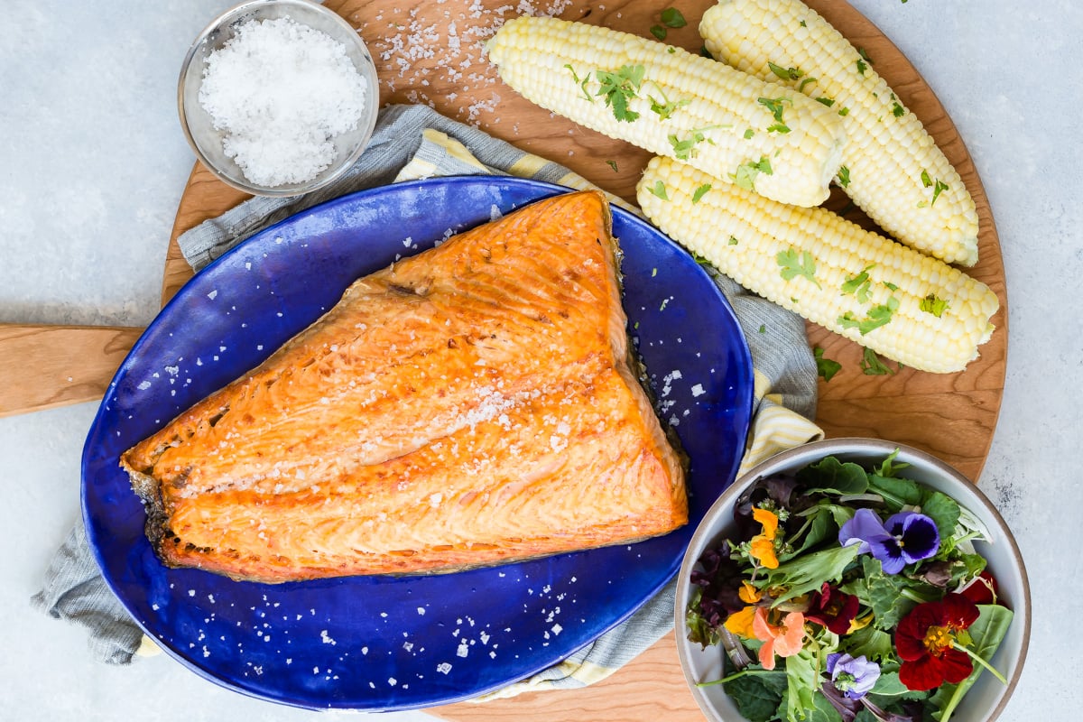 Simple Broiled Salmon, a healthy recipe from weelicious.