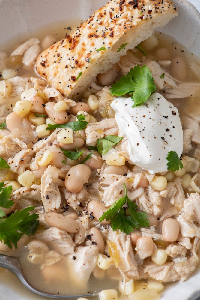 close up shot of soup