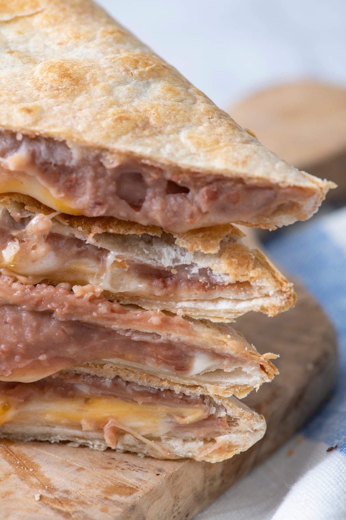 Bean and cheese air fryer tortilla pillows.