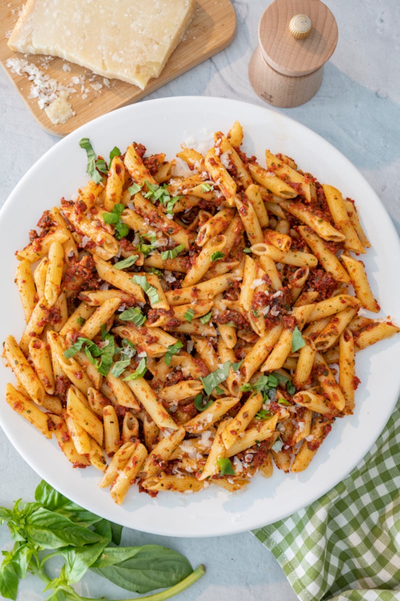 Sun Dried Tomato Basil Pesto from Weelicious.com