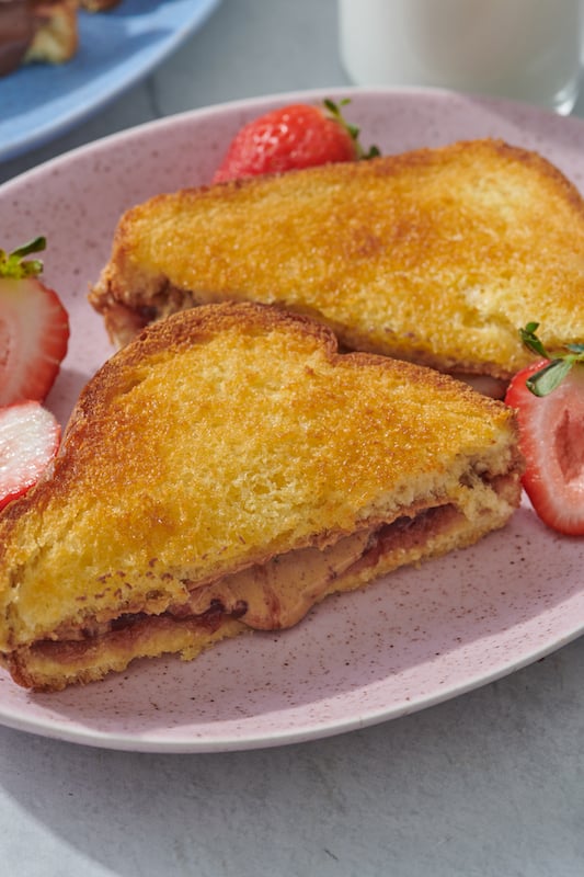 air fried sandwich on a plate