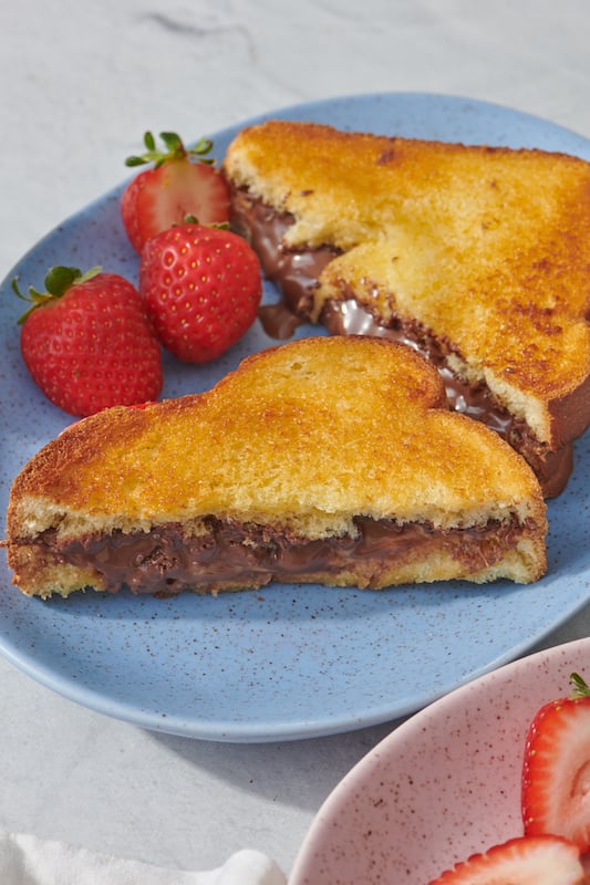 peanut butter and jelly sandwich on a plate