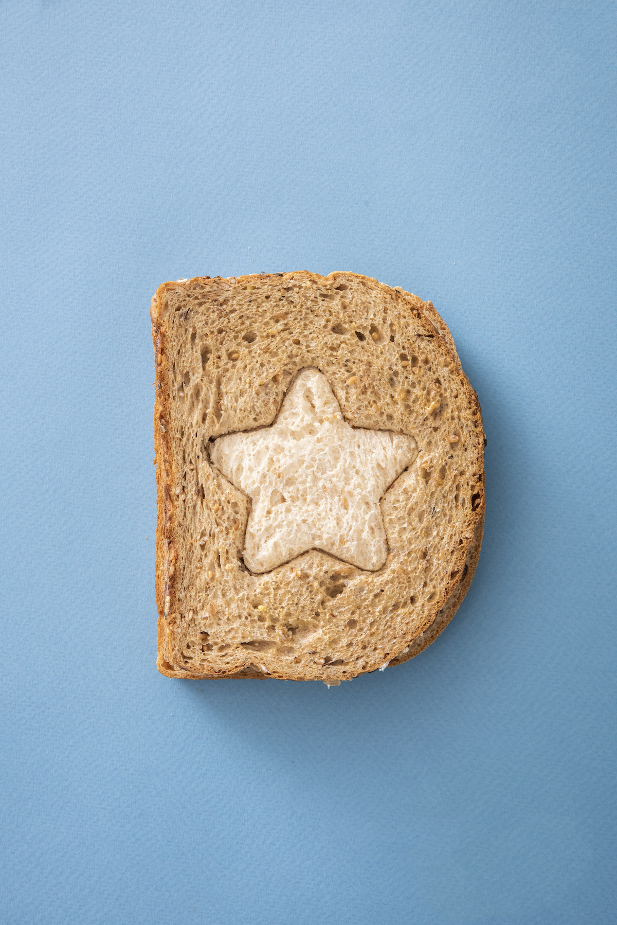 Two-tone sandwich with star shape