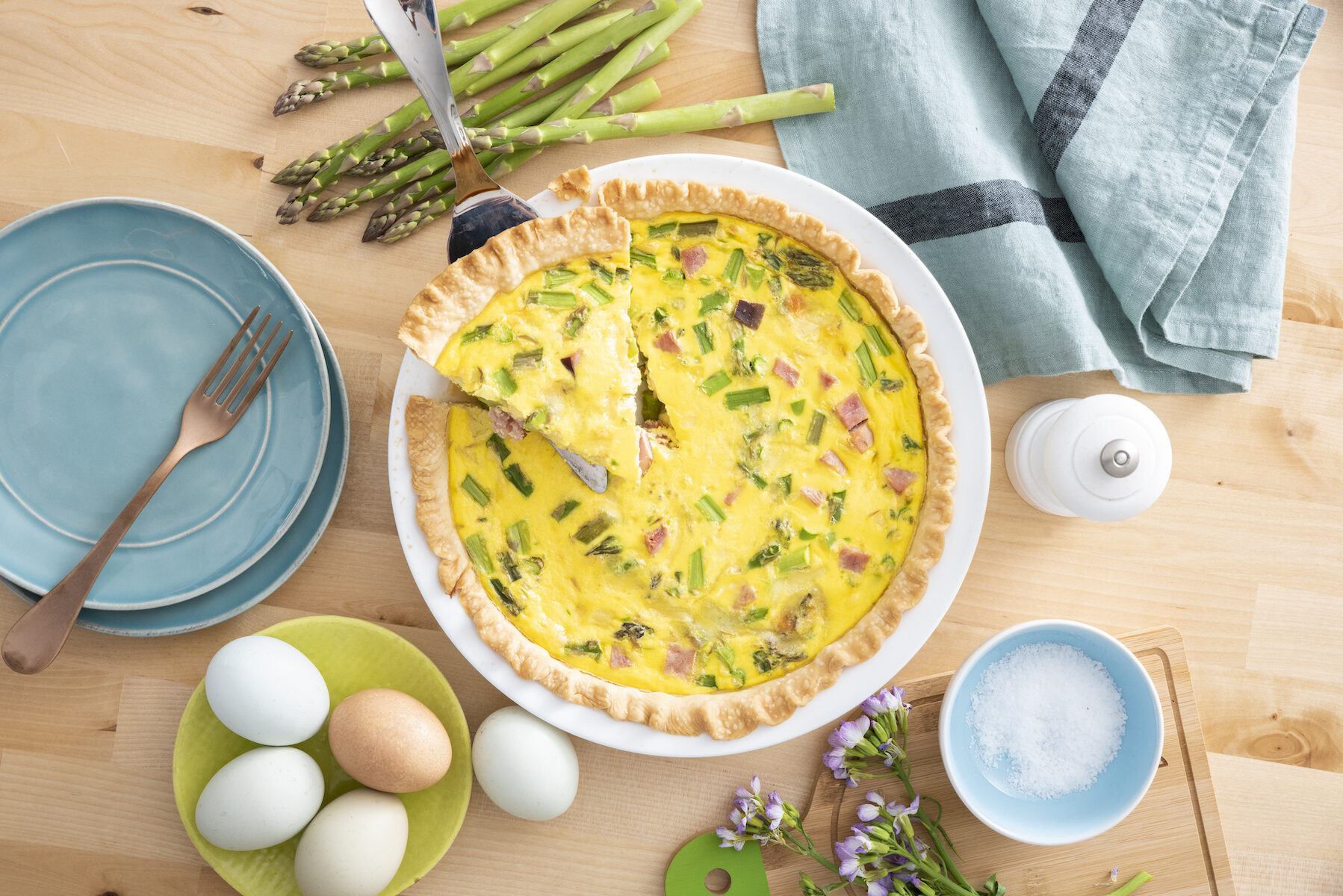 Ham and Asparagus Quiche from Weelicious.com