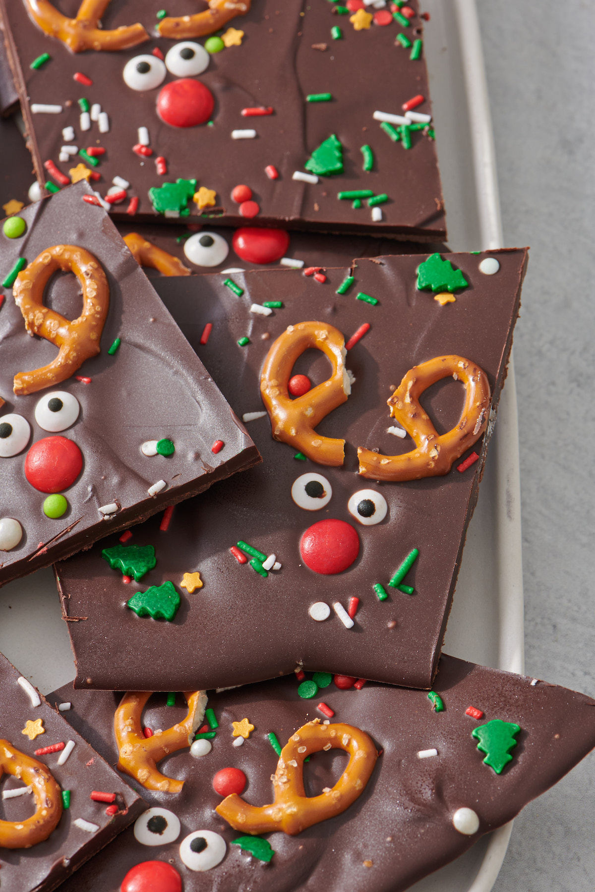 Chocolate reindeer bark.