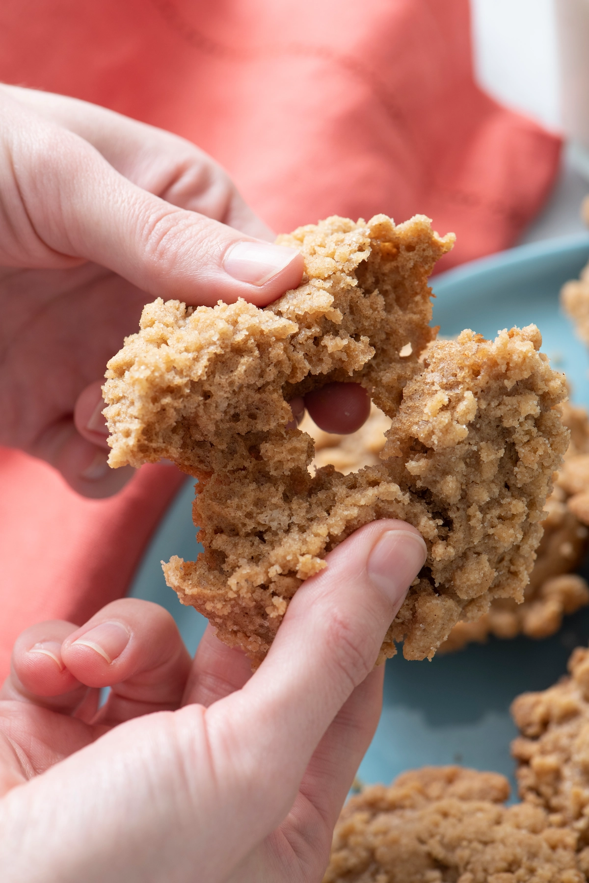 homemade crumb cake donut