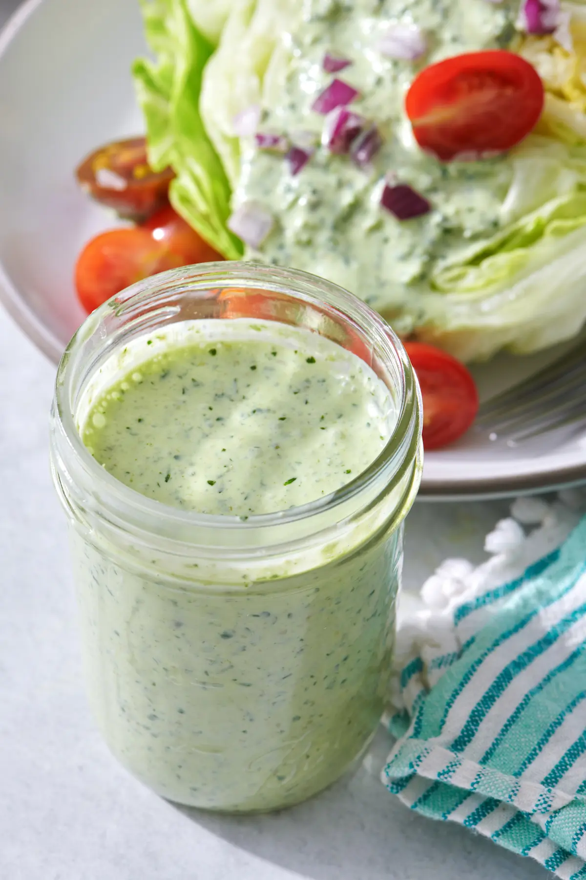 Green Goddess dressing with greek yogurt