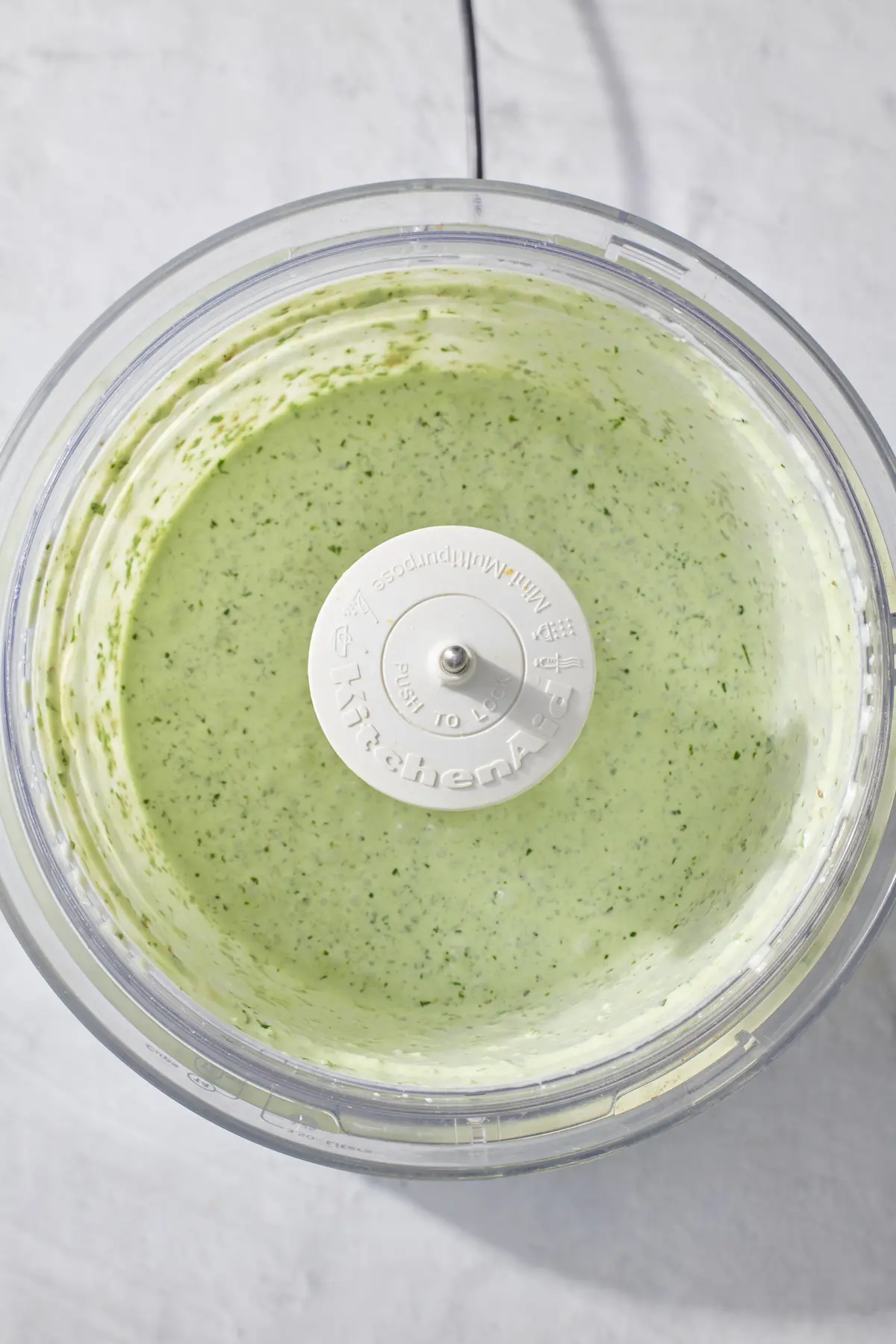 Blended green goddess dressing