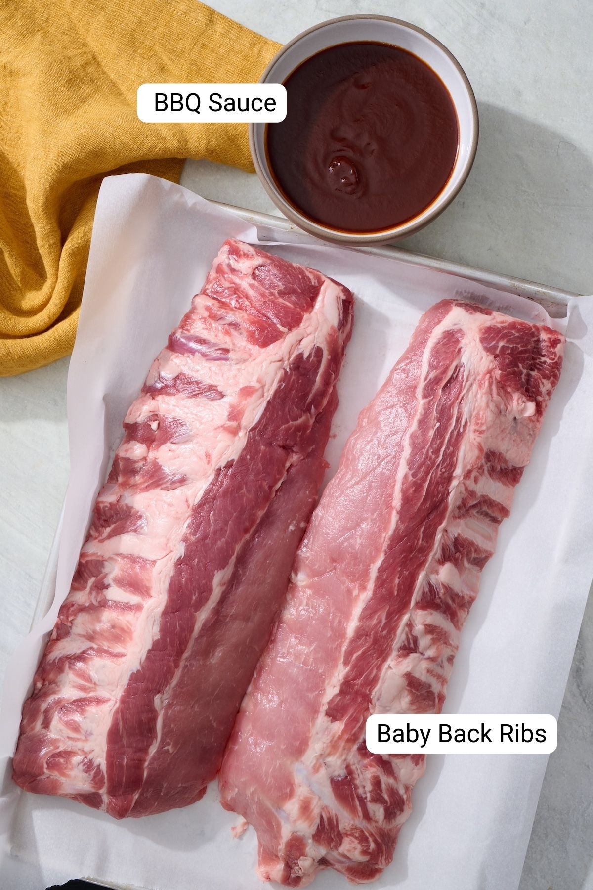 Crock pot ribs ingredients.