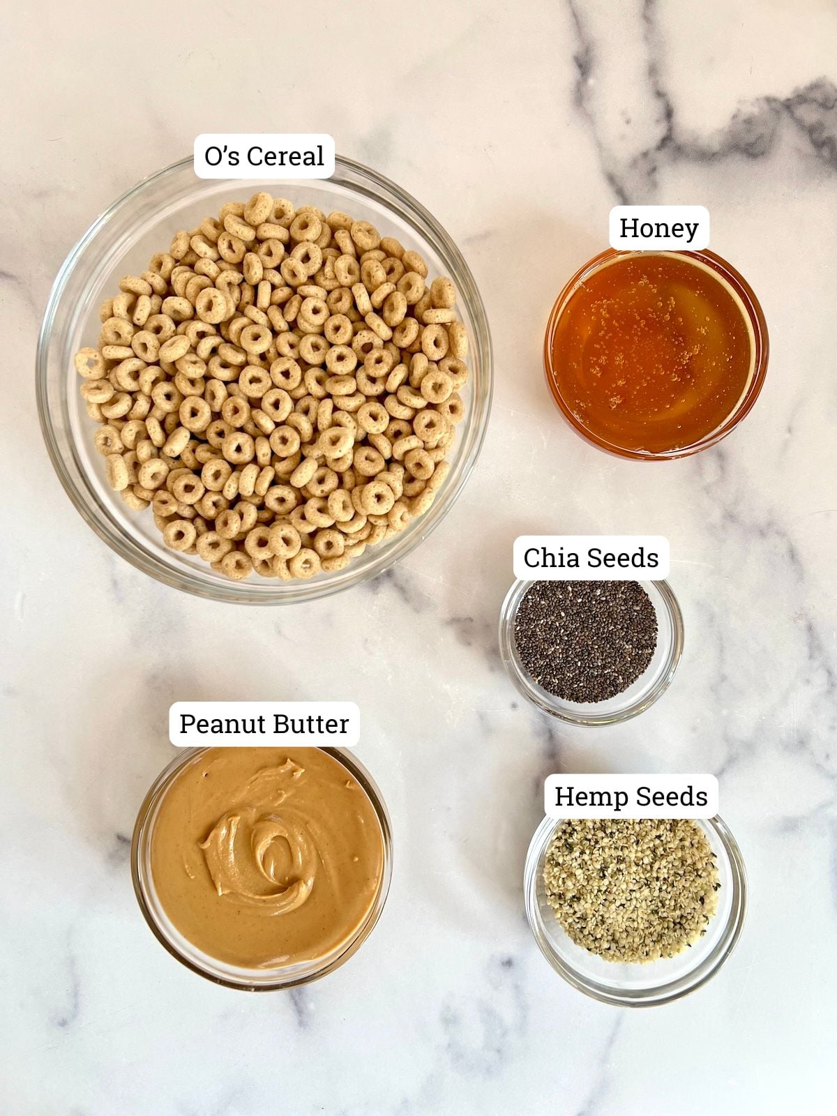 Ingredients for protein cereal bars.