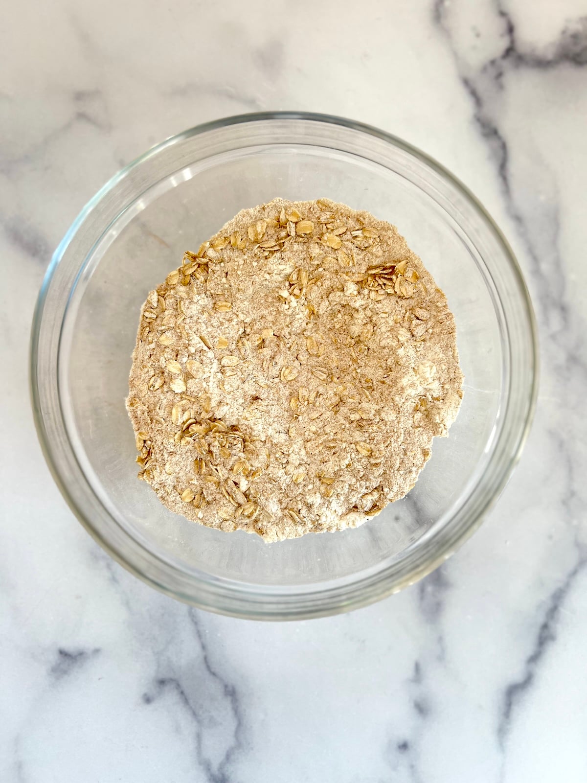 Very berry muffin dry ingredients in a mixing bowl.