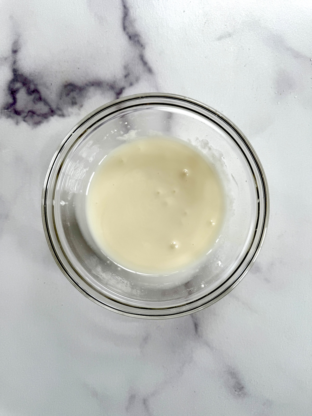 Glaze for cinnamon rolls.