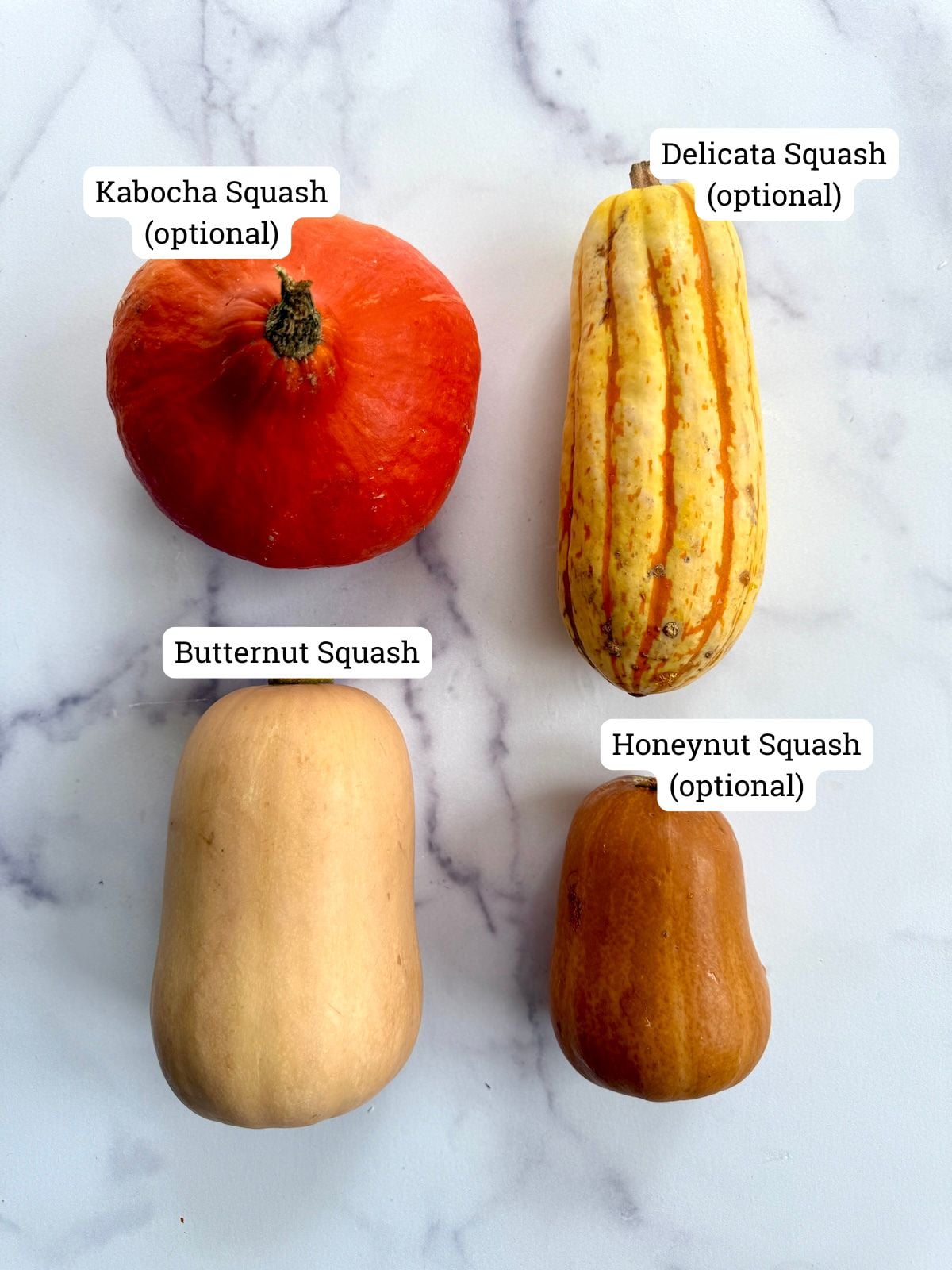 Ingredients for cinnamon roast butternut squash.