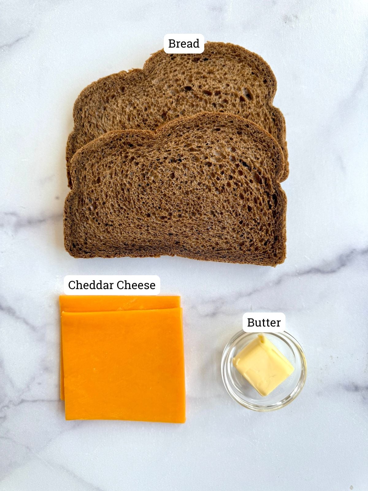 Ingredients for spooky grilled cheese.